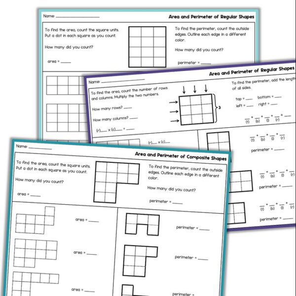 area and perimeter worksheets